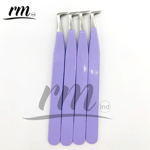 แหนบสำหรับต่อขนตาปลอมปลายเพชรทำจากสเตนเลสเพื่อเพิ่มวอลลุ่มบูตสีม่วงอ่อนจากผู้ผลิต RMI - Product Image 5