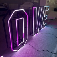 Enseigne lumineuse LED néon DMX de 120 cm pour événements, mariages et décorations de fond de scène