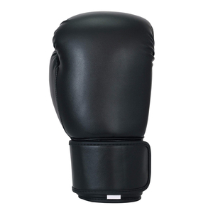 Gants de boxe en cuir blanc avec bande noire, gants d'entraînement à doigts entiers, fermeture Velcro pour adultes - Product Image 4