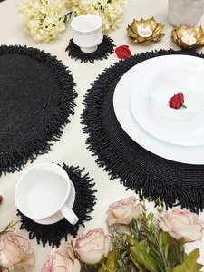 Nouveauté : sous-verre perlé, dessous-de-plat pour la décoration de table, vaisselle, acheter en ligne en Inde - Product Image 2