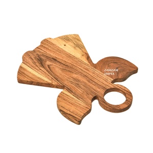 Planche à découper en bois d'acacia pour la cuisine moderne Design géométrique Planche à découper en forme d'angle pour la préparation des aliments - Product Image 4