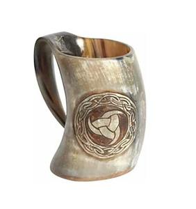 Tasses à corne de bœuf faites à la main, élégantes, écologiques, de qualité supérieure, chope Viking avec logo gravé et personnalisé - Product Image 5