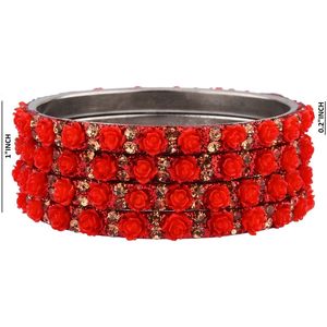 Conjunto de brazalete indio estilo Bollywood diamantes de imitación cristal amarillo pulsera nupcial conjunto de joyería para mujeres niñas (4 piezas) - Product Image 4