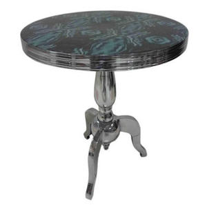 Muebles de interior y exterior, madera decorativa con mesa central de hierro, muebles personalizados de calidad Superior, artículos de mesa de centro - Product Image 5