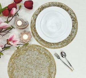 Mantel Individual Bordado a Mano de Lujo, Estilo Clásico, Diseño Floral Primaveral, Ecológico, con Cuentas, Multicolor, Decoración para el Hogar y Bodas - Product Image 1