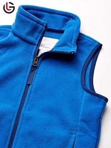 Chaleco polar sin mangas, chalecos de lana, ropa de gimnasio, ropa activa granate, venta al por mayor, personalizado con cremallera frontal bordada para hombre - Product Image 2