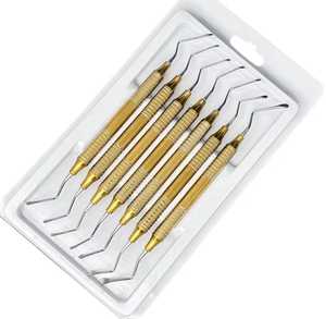 อุล-อามินชุดที่ใช้มือทันตกรรม7ซี่ขูดกระดูกหยักชุบเคลือบปริทันต์ทำความสะอาดฟัน - Product Image 5