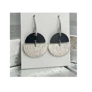 2026 petits bijoux faits à la main en laiton nouveau mexique états-unis en feuille Rectangle boucles d'oreilles en laiton faites à la main conception - Product Image 1