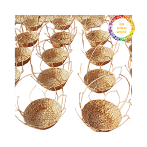 Cesta de bandeja de Jacinto de varios tamaños Tejido uniforme Alta durabilidad para baño Hogar Hospitalidad Evento Decoración Necesidades - Product Image 2