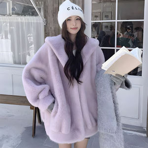 เสื้อโค้ทหนังขนเฟอร์แบบสั้นของผู้หญิงเสื้อโค้ทแขนยาวมีซิปสำหรับขี่มอเตอร์ไซค์ใหม่ฤดูใบไม้ผลิ2025 - Product Image 5