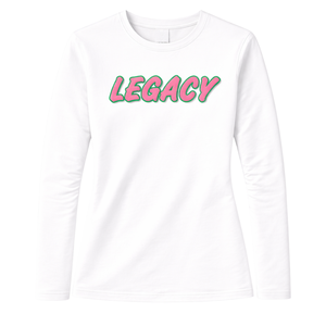 <b>White</b> Legacy <b>Long</b> <b>Sleeve</b> T <b>Shirt</b> Greek Sorority Apparel Womens Pink and Green College Sisterhood Stylish Casual Greek Wear - Product Image 3