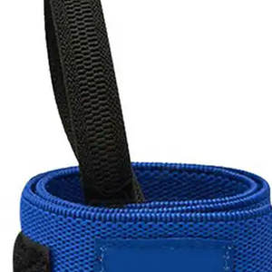 Suministro directo de fábrica Muñequeras ajustables de neopreno Negro Azul Soporte transpirable para levantamiento de pesas Deadlift Precios al por mayor - Product Image 6