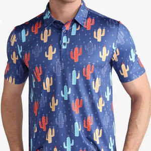 Sublimación personalizada para hombre, transpirable, estampado de Golf para Polo, 89% poliéster, 12% Spandex, patrón sólido de algodón/bambú, 220 gramos - Product Image 5