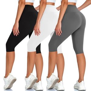 Shorts de Ciclismo Efecto Segunda Piel para Mujer, de Cintura Alta, Control de Abdomen, Suaves como la Mantequilla, para Tallas Grandes, Largos hasta la Rodilla, Ideales para Gimnasio - Product Image 2