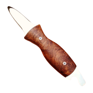 Couteaux à huîtres à manche en bois en acier damassé faits à la main \ Couteaux de cuisine professionnels en gros - Product Image 1