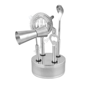 Juego de barra de 6 piezas Premium de acero inoxidable al por mayor con diseño de grabado exterior - Product Image 5