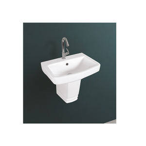 Ncraze, diseño moderno, baño, artículos sanitarios de cerámica, lavabo de Semi-Pedestal montado en la pared, escurridor, lavabo de medio juego - Product Image 2
