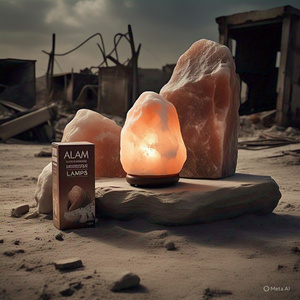 Embalaje personalizado lámpara de sal del Himalaya Natural 2-4 kg Feng Shui Cruz flor Musical decoración del hogar Ángel religioso Animal amor - Product Image 6