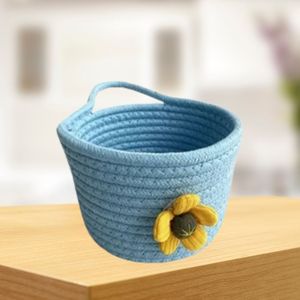 Vente directe au prix d'usine Panier de rangement de marque personnalisée en coton gris écologique de haute qualité Article populaire - Product Image 2