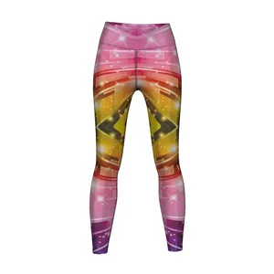 Trending Spandex Polyester Women's High Waist Anti-Bacterial <b>Leggings</b>-High Quality Print Casual Gym Fitness Sports - Product Image 1