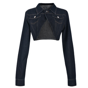 2025 Otoño Invierno de talla grande para mujer, Chaqueta vaquera azul desgastada, estilo informal a la moda para las estaciones de otoño y verano - Product Image 4