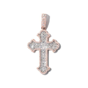 Bijoux fins 925 argent Sterling Hip Hop rappeur pendentifs à breloque hommes femmes laboratoire cultivé diamant tolérance coeur croix cadeau - Product Image 3