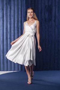 2024 décontracté été en gros couleur unie robe élégante femmes Sexy Max haute qualité sans manches robes de soirée pour les femmes - Product Image 2