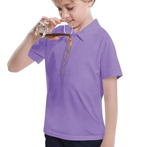 High Quality Customized Kids Clothing Short Sleeve <b>Purple</b> Polo T-<b>shirts</b> Breathable 100% Cotton Wholesale OEM Services Polo <b>Shirt</b> - Product Image 1