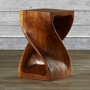 Mesa auxiliar de madera moderna, espacio más pequeño junto al sofá, jarrón decorativo, mesa para muebles para el hogar, sala de estar, dormitorio, decoración de oficina - Product Image 5