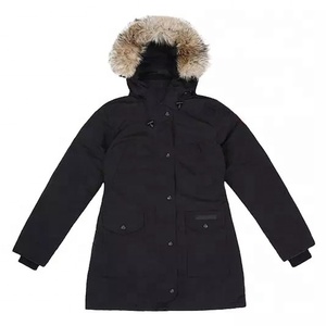 Blousons matelassés pour femmes avec col en fourrure de loup amovible, doudounes originales coupe-vent, vestes d'hiver chaudes à capuche pour femmes - Product Image 6