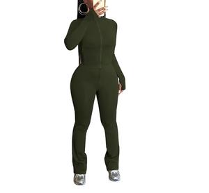 Tracksuit Womens Two Piece Set <b>Velvet</b> Sweatsuit Zipper <b>Hoodie</b> and Sweatpants Tracksuit for Ladies custom on demand - Product Image 1