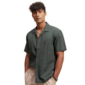 2026 <b>Men's</b> Vintage Casual Satin <b>Shirt</b> Autumn <b>Cuban</b> Beachwear Full Sleeve Regular Fit Solid Color 100% Cotton Breathable - Product Image 2