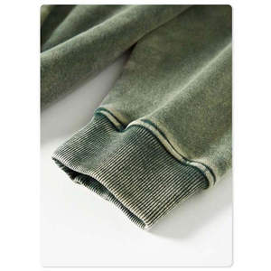 เสื้อฮู้ดดี้ผู้ชายทรงบ็อกซี่ แขนเสื้อแบบดรอปโชลเดอร์ ผ้าเฟรนช์เทอร์รี่ ตัดเย็บแบบครอป ซิปหน้า ประดับหมุดและคริสตัล น้ำหนักมาก สไตล์สตรีทแวร์ รับผลิตตามแบบ (OEM) - Product Image 4