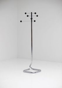 Quần áo treo đứng đơn giản kim loại áo treo đứng phong cách phòng khách sạn Văn phòng sử dụng dọc cổ gỗ cũ giày cổ điển giấy - Product Image 6