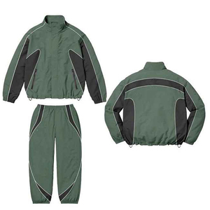 New Custom Logo Button-Up Windbreaker Nylon Shirt and <b>trouser</b> <b>Lightweight</b> Running <b>Summer</b> Sweat suit for Men & <b>Women</b> - Product Image 3