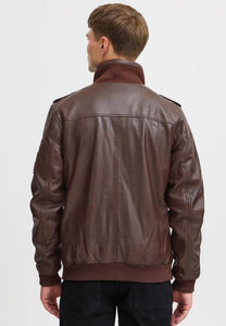 Chaqueta de cuero universitaria de manga larga de talla grande para hombre con logotipo bordado personalizado de alta calidad, soporte, corte pesado, Letterman práctico - Product Image 3