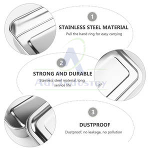 กล่องเครื่องมือสแตนเลสแบบแมนนวลชุดผ่าตัดทนทานสำหรับการผ่าตัดทั่วไปดีไซน์ตามสั่ง - Product Image 6