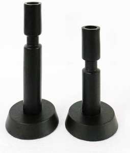 Bougeoir pilier noir martelé à base ronde de conception mince en métal d'aluminium moulé brut avec style moderne - Product Image 5