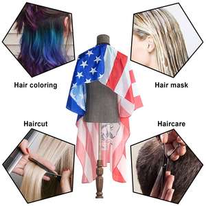 Cape de barbier en polyester durable personnalisée, uniforme résistant à l'eau - Product Image 2