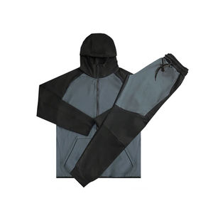 Conjuntos de chándal con logotipo personalizado de alta calidad al por mayor, chándal deportivo transpirable para hombre, conjunto de chándal de fútbol liso para correr - Product Image 2