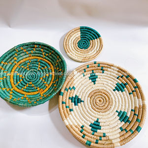 Juego de 3 decoraciones de pared de algas marinas bohemias verdes y blancas, decoración de pared para habitación, decoraciones de pared para el hogar de lujo hechas por vietnamita FBA Amazon - Product Image 4