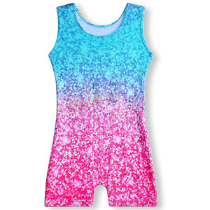 ชุดรัดรูปเล่นยิมนาสติกแขนกุดเด็กผู้หญิงชุดติดกันรัดรูปสำหรับเต้นประดับพลอยเทียม - Product Image 2