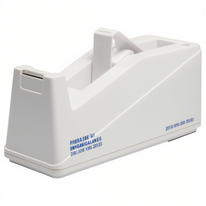 BURMANN 25 mm <b>Tape</b> Dispenser <b>White</b> Plastic Tabletop Dispenser - Product Image 3