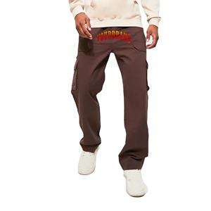 Pantalon cargo en coton à 6 poches vente en gros de pantalons de survêtement évasés baggy de haute qualité pantalons de sport pour hommes logo personnalisé pantalons de survêtement - Product Image 1