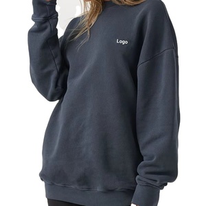 Design personnalisé Automne Hiver Plain Femme Sweatshirts Loose Fashion Pullover Oversized Women Ras du cou Sweatshirt - Product Image 2