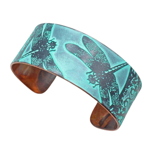 2025 Florida New Year Copper <b>Indian</b> 10mm Wide Hammered <b>Bangle</b> Green artisan <b>Indian</b> bracelet Handcrafted Copper Jewelry - Product Image 5