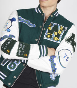 Best Fashion Winter <b>Men's</b> Hip Hop Thin Baseball Varsity Jacket 100% Nylon Stand Embroidery Letterman Decoration Windproof - Product Image 2