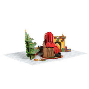 Père Noël avec cheminée Ventes en gros 3d Popup Noël Père Noël Cadeaux Carte avec Joyeux Noël Note carte artisanat - Product Image 6