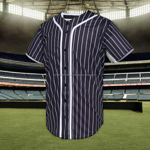 Conception personnalisée Maillot de baseball Polyester Sublimation Hommes Baseball Stripe Shirt Maillots - Product Image 1