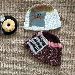Wholesale Korean Style Handmade Breathable Waterproof 100% Acrylic Hand Embroidery Seamless Fusing Bucket <b>Hat</b> <b>Men</b> Women <b>Hat</b> - Product Image 4